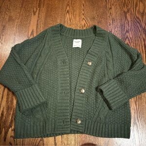 Abercrombie & Fitch Forest Green Chunky Cardigan